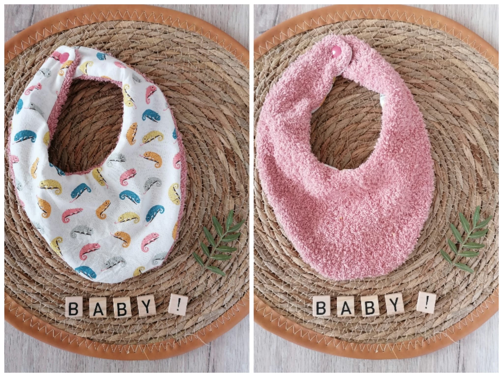 L'atelier de l'Aurore - bavoir bébé - présentation de la gamme bébé