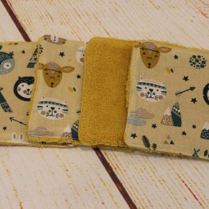 Lot lingettes lavable P'tit Indien